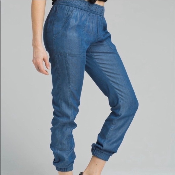 Prana Aberdeen Chambray Blue Jogger NWOT - Picture 3 of 10